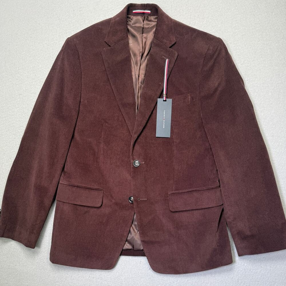Tommy Hilfiger Men's Modern-Fit Corduroy Sport Coat, Chestnut 36S $295